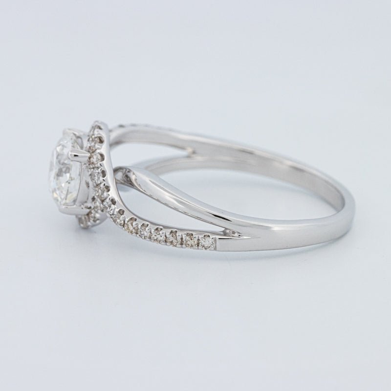 1 CT Round Cut Twist Band Pavé Solitaire (LG) - ZIZOV DIAMONDS