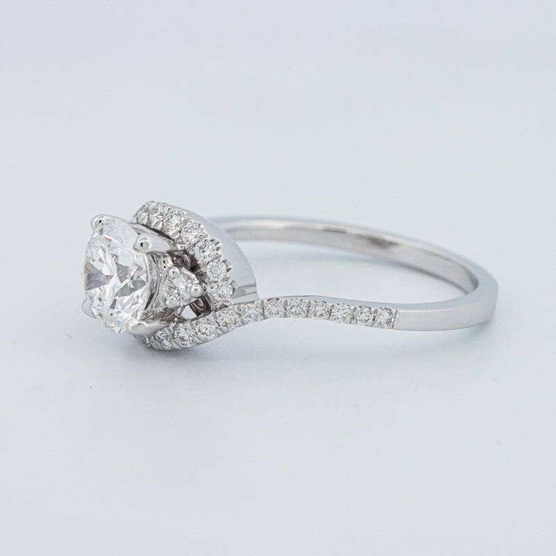 1 CT Round Cut Twist Band Pavé Solitaire (LG) - ZIZOV DIAMONDS