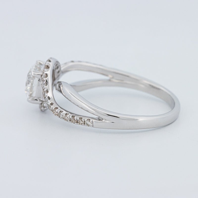 1 CT Round Cut Twist Band Pavé Solitaire (LG) - ZIZOV DIAMONDS