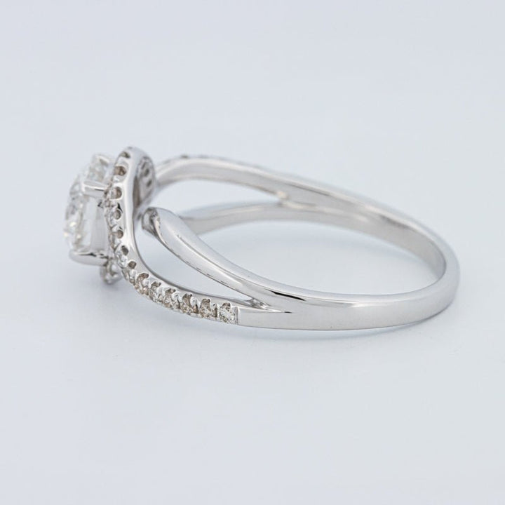 1 CT Round Cut Twist Band Pavé Solitaire (LG) - ZIZOV DIAMONDS