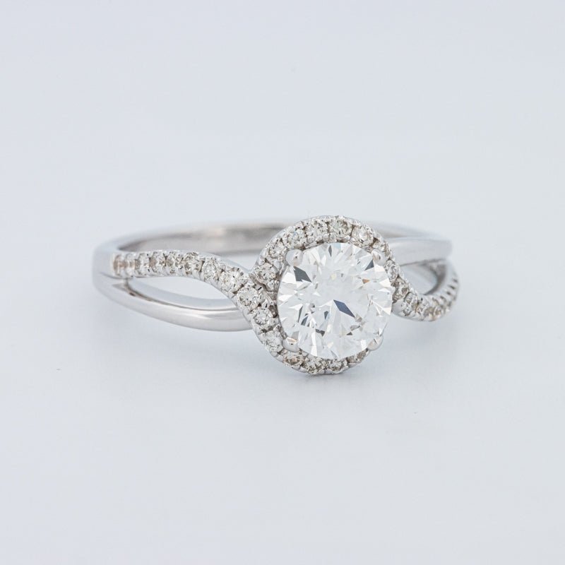 1 CT Round Cut Twist Band Pavé Solitaire (LG) - ZIZOV DIAMONDS