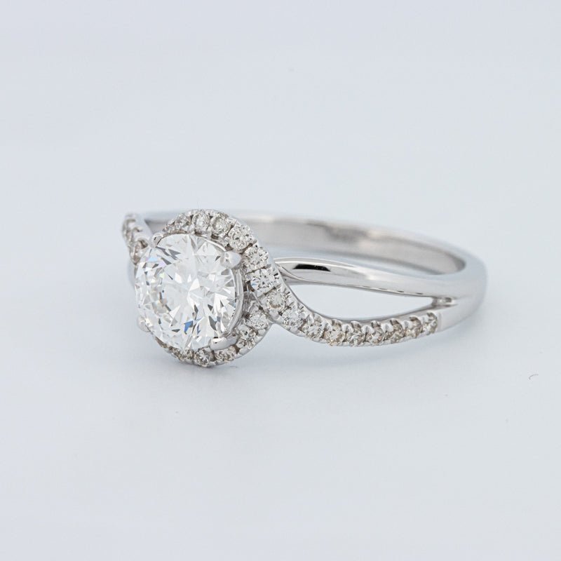 1 CT Round Cut Twist Band Pavé Solitaire (LG) - ZIZOV DIAMONDS