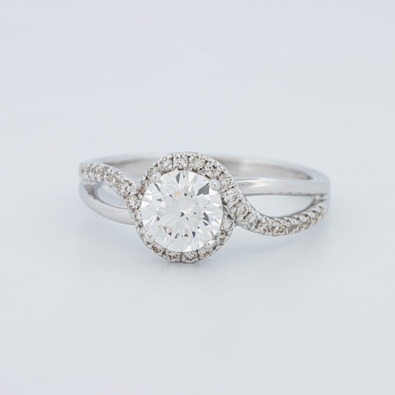 1 CT Round Cut Twist Band Pavé Solitaire (LG) - ZIZOV DIAMONDS