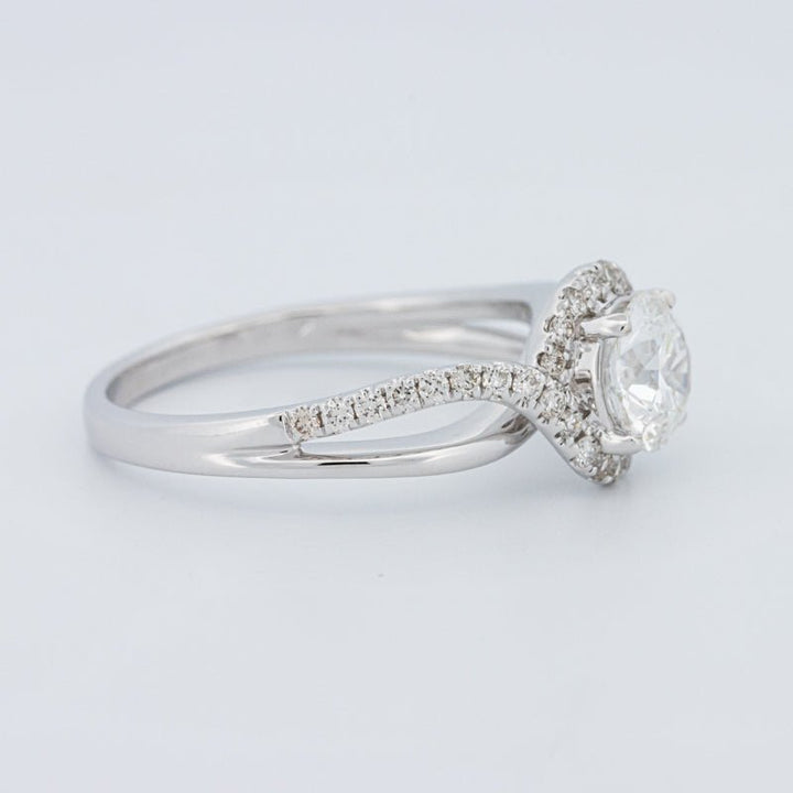 1 CT Round Cut Twist Band Pavé Solitaire (LG) - ZIZOV DIAMONDS