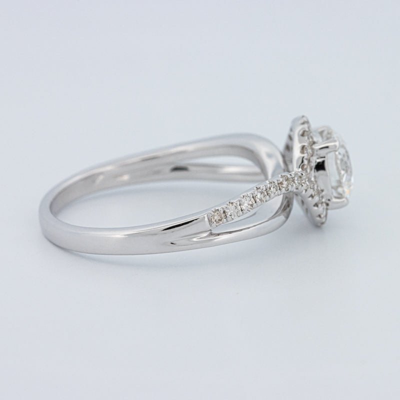 1 CT Round Cut Twist Band Pavé Solitaire (LG) - ZIZOV DIAMONDS