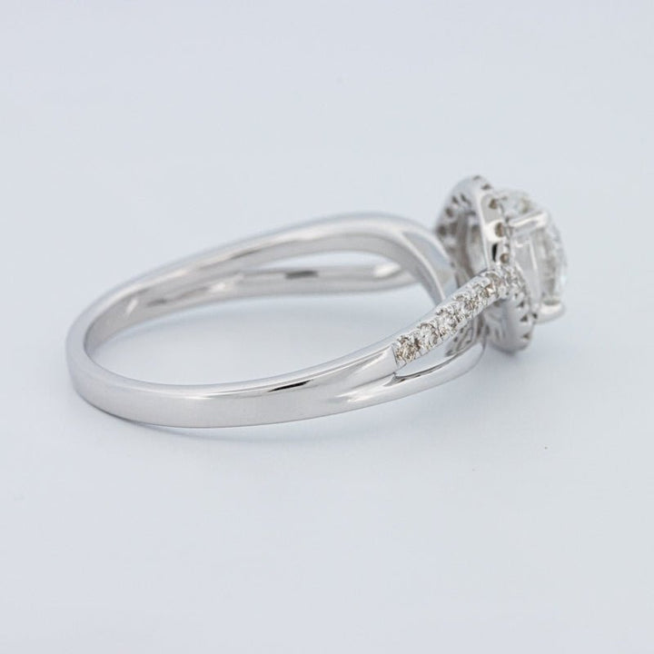 1 CT Round Cut Twist Band Pavé Solitaire (LG) - ZIZOV DIAMONDS