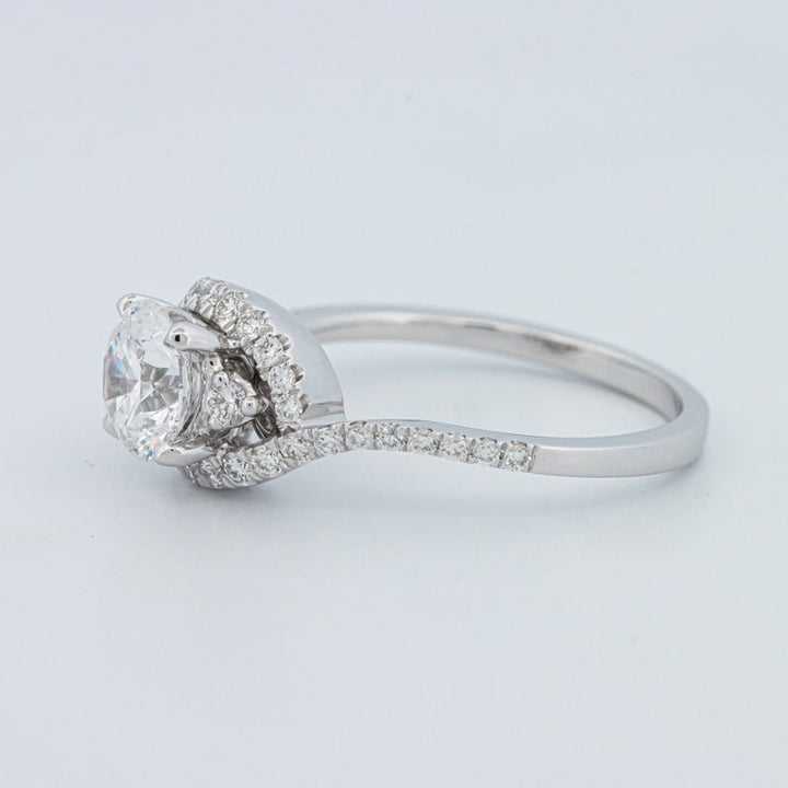 1 CT Round Cut Twist Band Pavé Solitaire (LG) - ZIZOV DIAMONDS