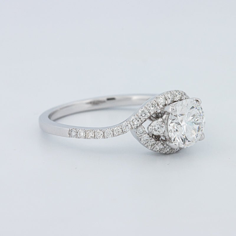 1 CT Round Cut Twist Band Pavé Solitaire (LG) - ZIZOV DIAMONDS