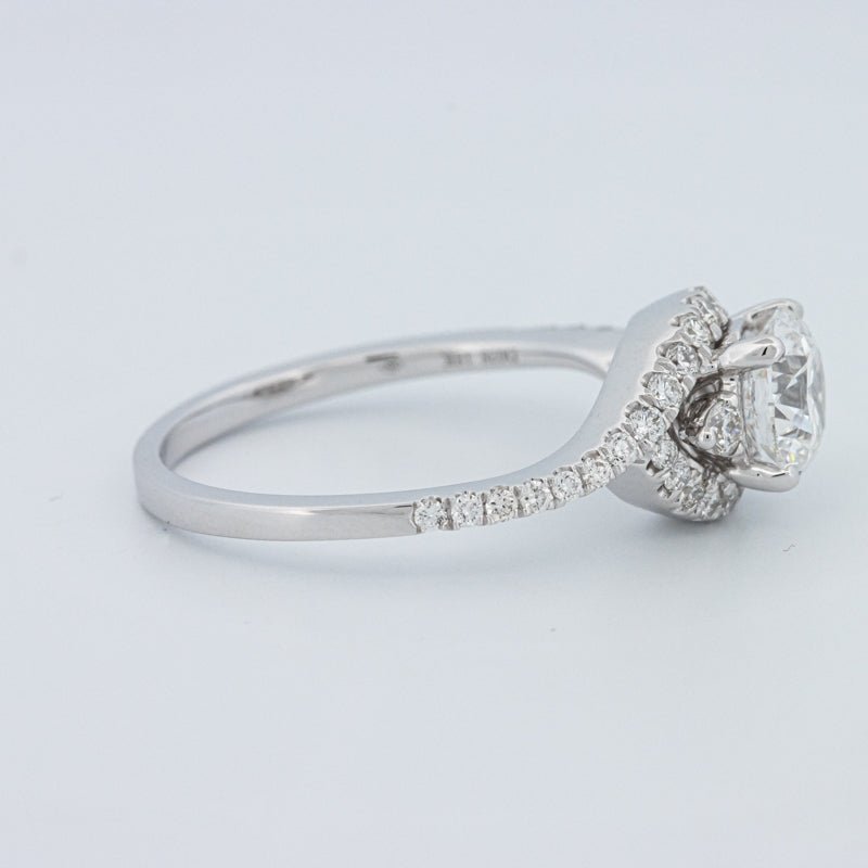 1 CT Round Cut Twist Band Pavé Solitaire (LG) - ZIZOV DIAMONDS