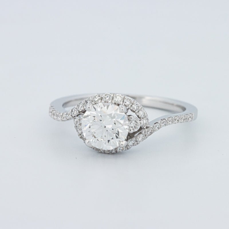 1 CT Round Cut Twist Band Pavé Solitaire (LG) - ZIZOV DIAMONDS