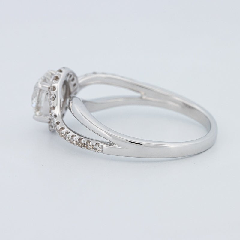 1 CT Round Cut Twist Band Pavé Solitaire (LG) - ZIZOV DIAMONDS