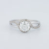 1 CT Round Cut Twist Band Pavé Solitaire (LG) - ZIZOV DIAMONDS