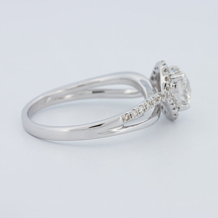 1 CT Round Cut Twist Band Pavé Solitaire (LG) - ZIZOV DIAMONDS