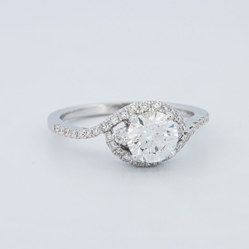 1 CT Round Cut Twist Band Pavé Solitaire (LG) - ZIZOV DIAMONDS