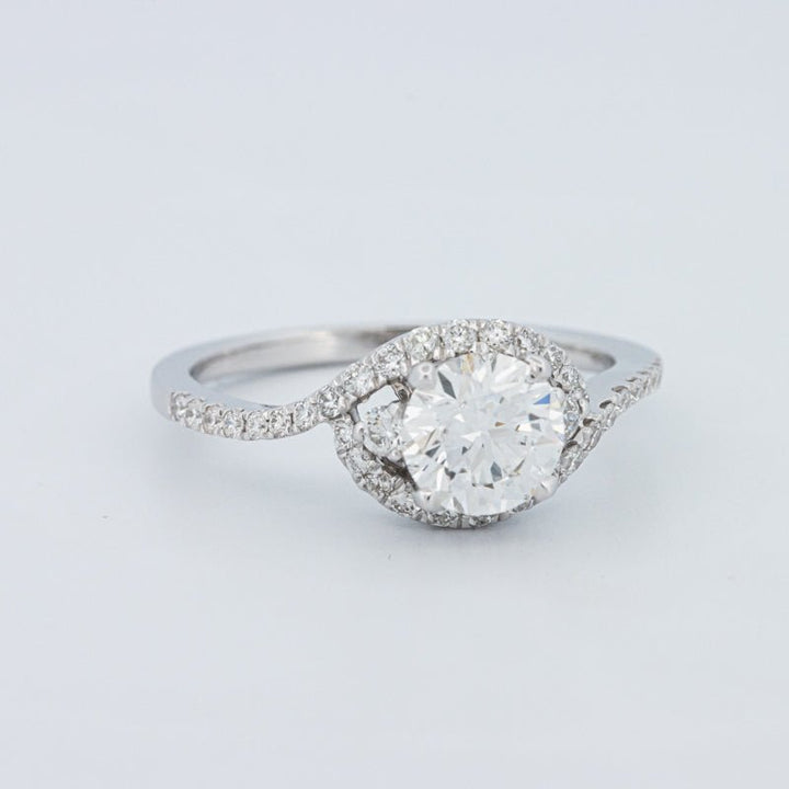 1 CT Round Cut Twist Band Pavé Solitaire (LG) - ZIZOV DIAMONDS