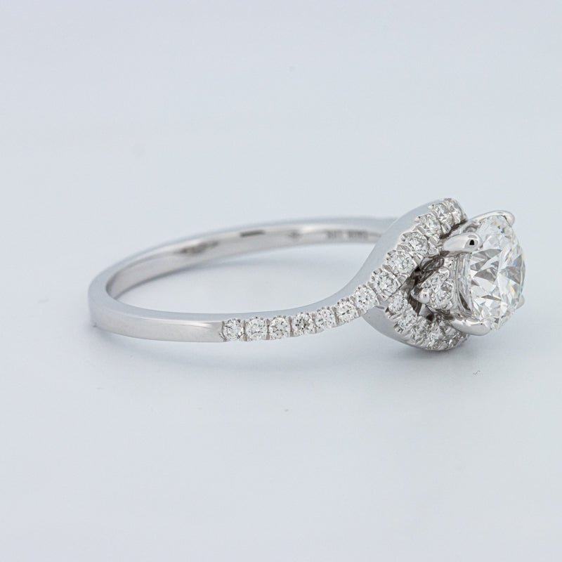 1 CT Round Cut Twist Band Pavé Solitaire (LG) - ZIZOV DIAMONDS