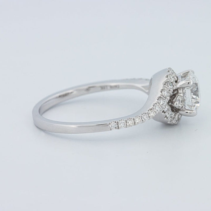 1 CT Round Cut Twist Band Pavé Solitaire (LG) - ZIZOV DIAMONDS