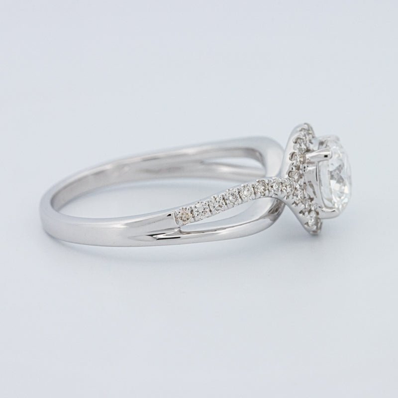 1 CT Round Cut Twist Band Pavé Solitaire (LG) - ZIZOV DIAMONDS