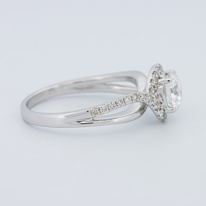 1 CT Round Cut Twist Band Pavé Solitaire (LG) - ZIZOV DIAMONDS