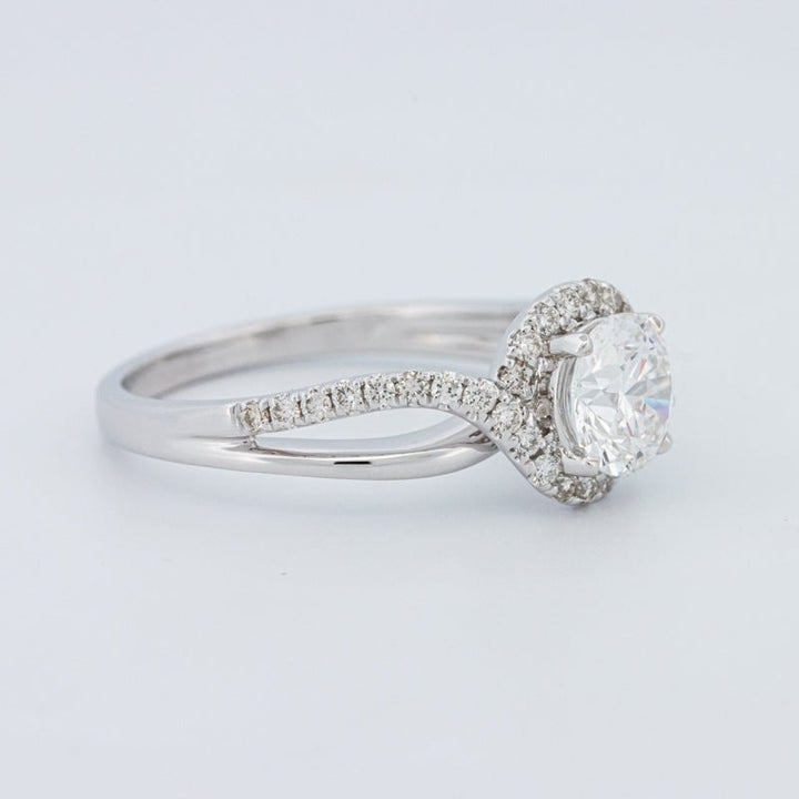 1 CT Round Cut Twist Band Pavé Solitaire (LG) - ZIZOV DIAMONDS