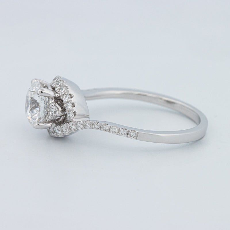 1 CT Round Cut Twist Band Pavé Solitaire (LG) - ZIZOV DIAMONDS
