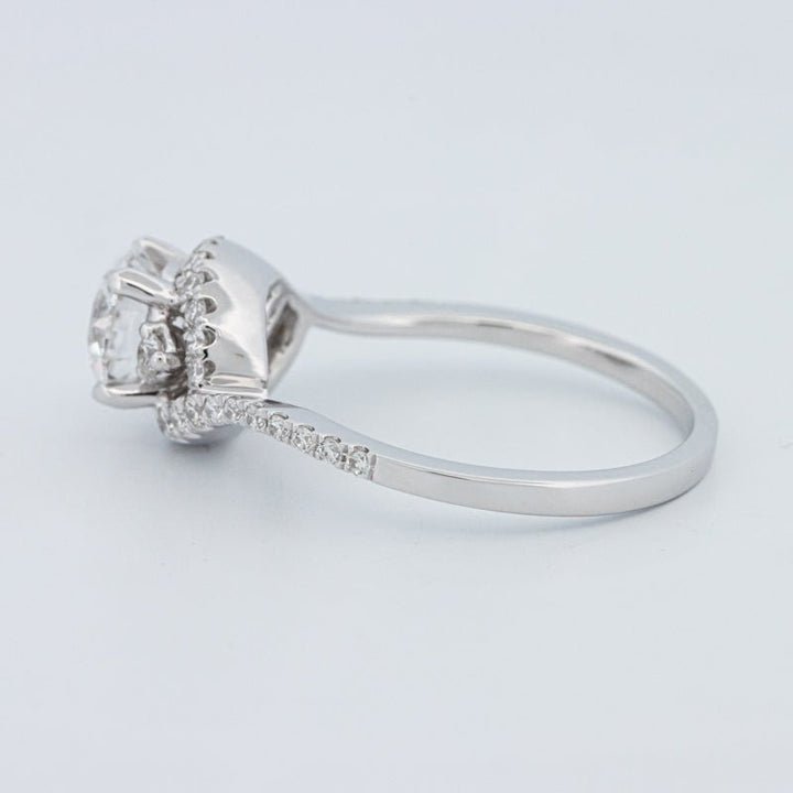 1 CT Round Cut Twist Band Pavé Solitaire (LG) - ZIZOV DIAMONDS