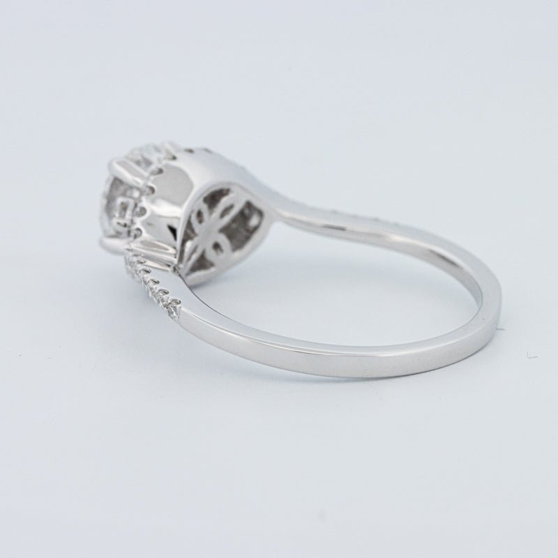 1 CT Round Cut Twist Band Pavé Solitaire (LG) - ZIZOV DIAMONDS