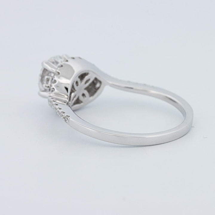 1 CT Round Cut Twist Band Pavé Solitaire (LG) - ZIZOV DIAMONDS