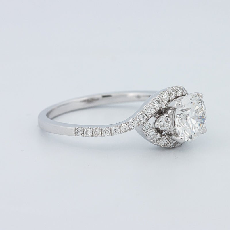 1 CT Round Cut Twist Band Pavé Solitaire (LG) - ZIZOV DIAMONDS