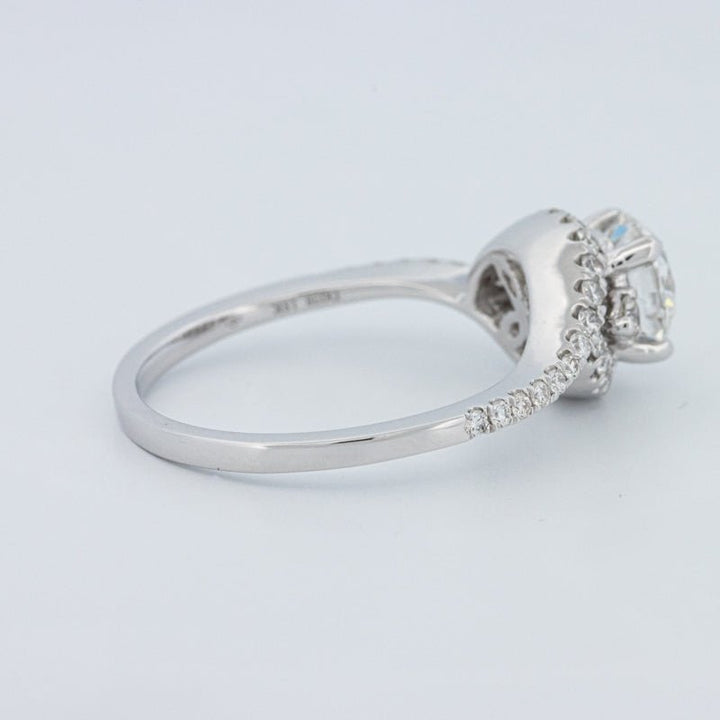 1 CT Round Cut Twist Band Pavé Solitaire (LG) - ZIZOV DIAMONDS