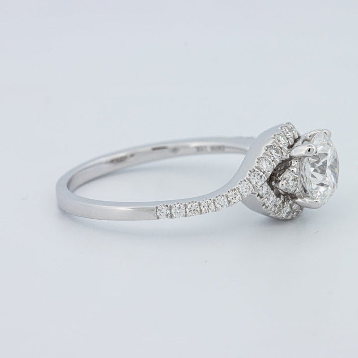 1 CT Round Cut Twist Band Pavé Solitaire (LG) - ZIZOV DIAMONDS