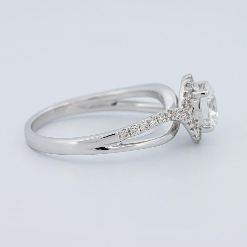 1 CT Round Cut Twist Band Pavé Solitaire (LG) - ZIZOV DIAMONDS