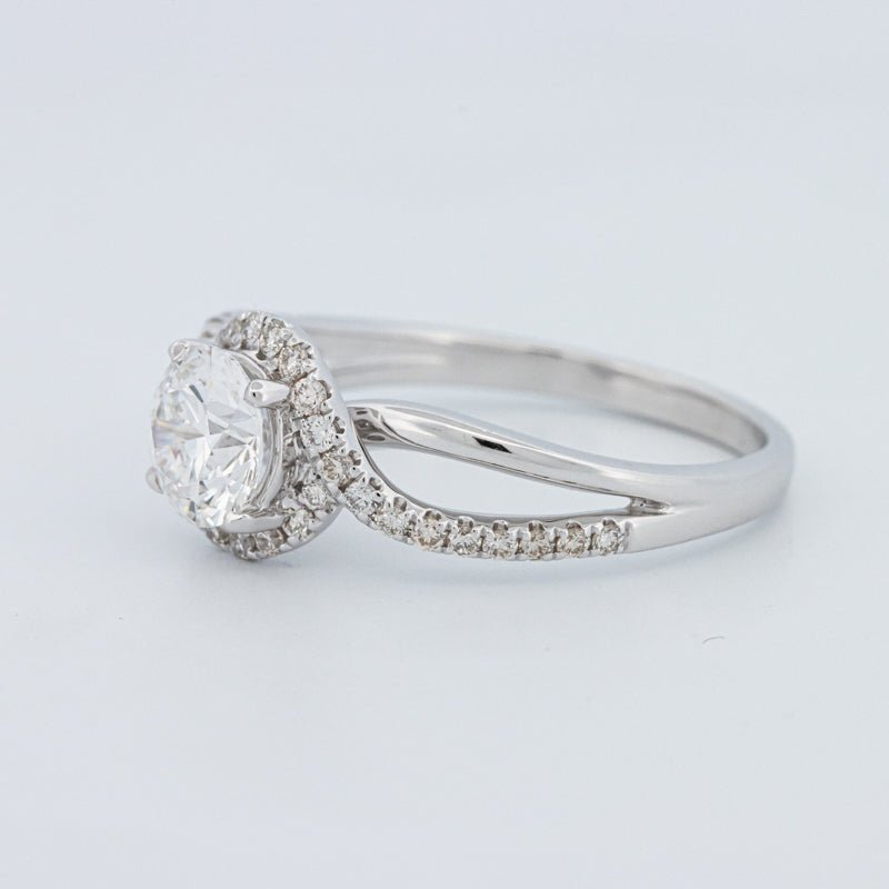 1 CT Round Cut Twist Band Pavé Solitaire (LG) - ZIZOV DIAMONDS