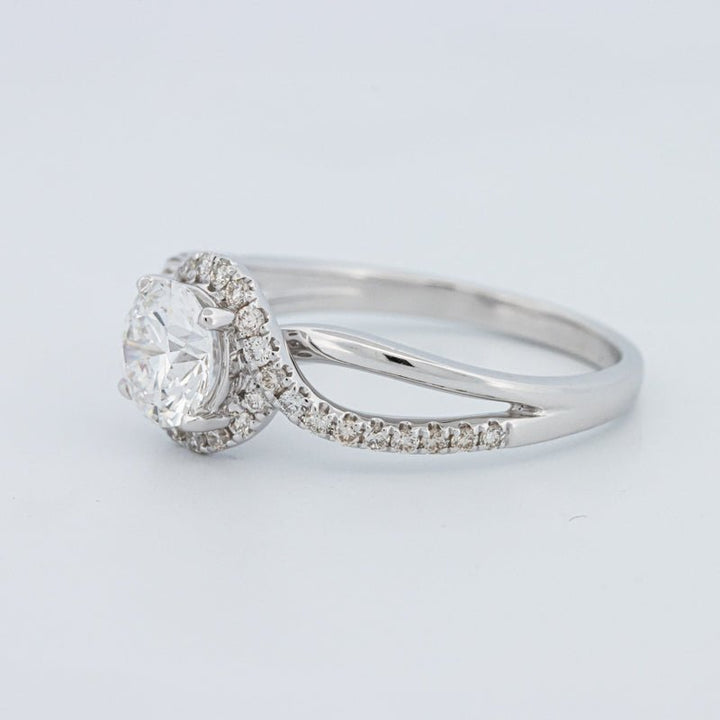 1 CT Round Cut Twist Band Pavé Solitaire (LG) - ZIZOV DIAMONDS