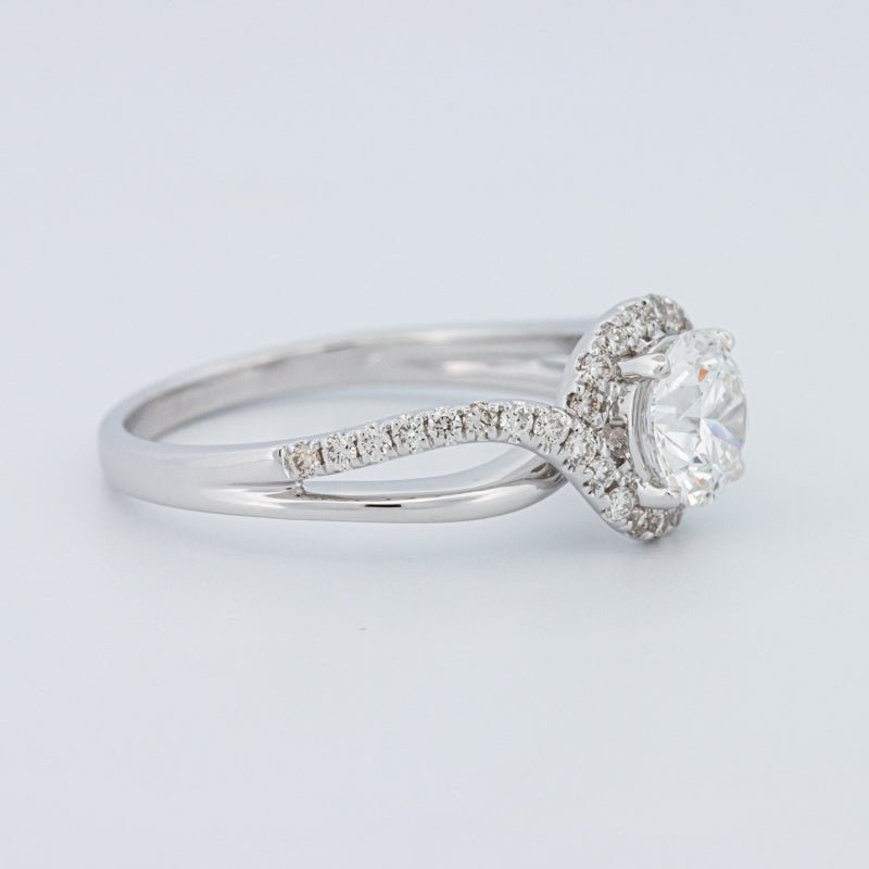 1 CT Round Cut Twist Band Pavé Solitaire (LG) - ZIZOV DIAMONDS