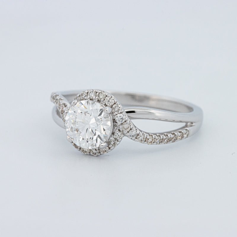 1 CT Round Cut Twist Band Pavé Solitaire (LG) - ZIZOV DIAMONDS