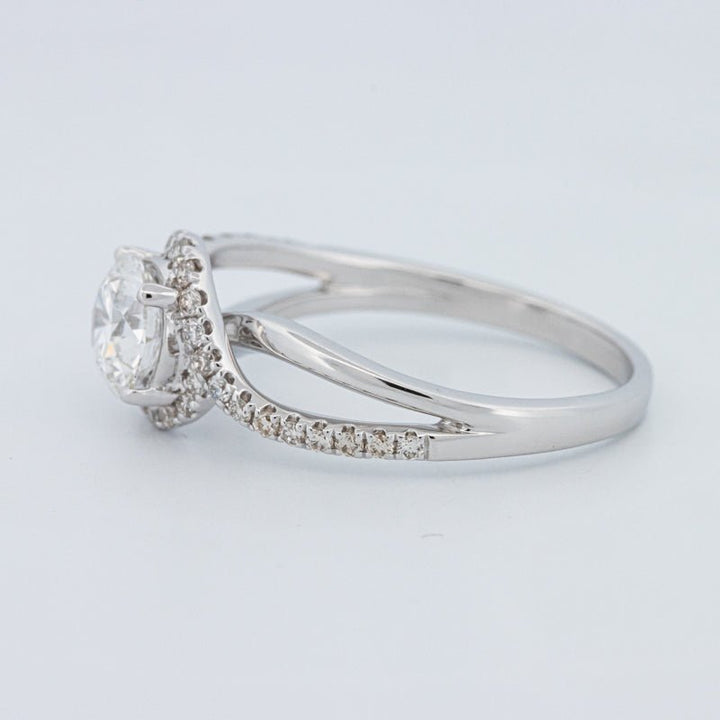 1 CT Round Cut Twist Band Pavé Solitaire (LG) - ZIZOV DIAMONDS