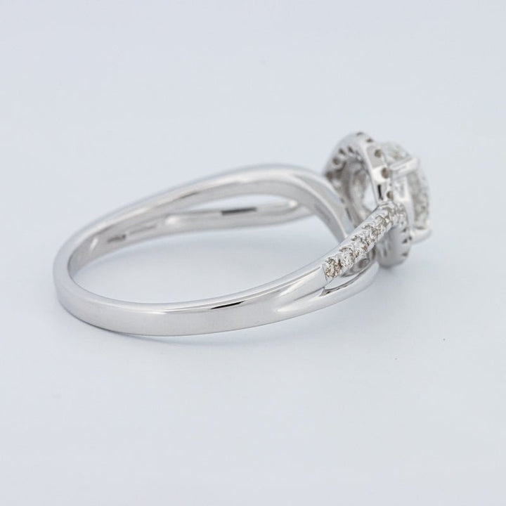 1 CT Round Cut Twist Band Pavé Solitaire (LG) - ZIZOV DIAMONDS