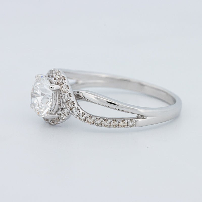 1 CT Round Cut Twist Band Pavé Solitaire (LG) - ZIZOV DIAMONDS
