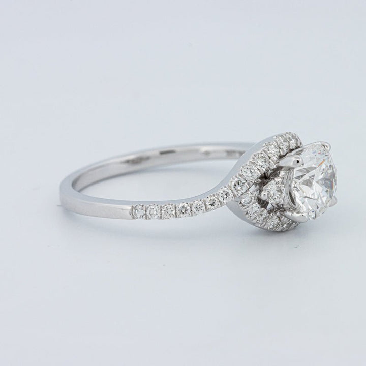 1 CT Round Cut Twist Band Pavé Solitaire (LG) - ZIZOV DIAMONDS