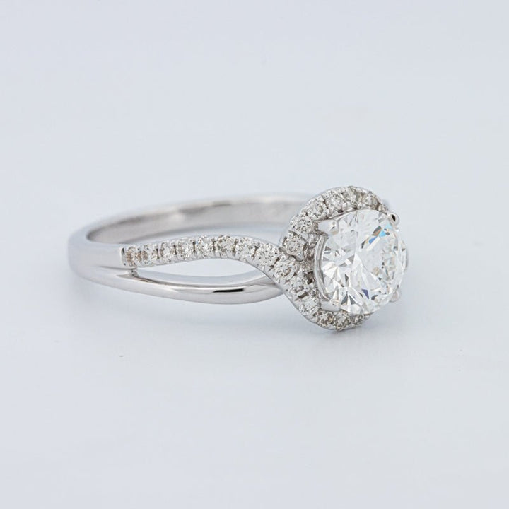 1 CT Round Cut Twist Band Pavé Solitaire (LG) - ZIZOV DIAMONDS