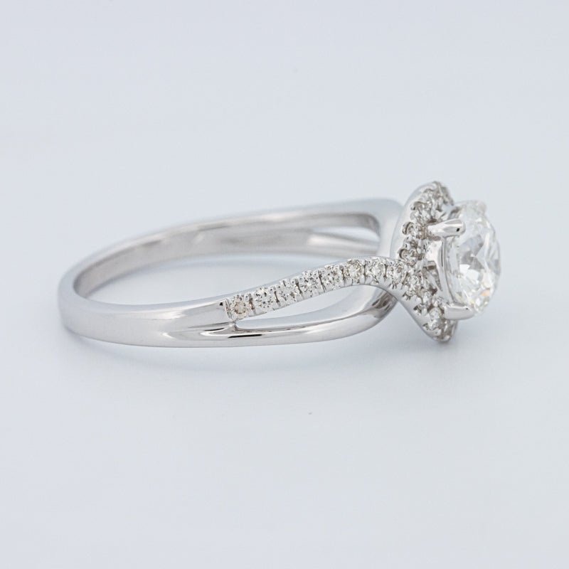 1 CT Round Cut Twist Band Pavé Solitaire (LG) - ZIZOV DIAMONDS