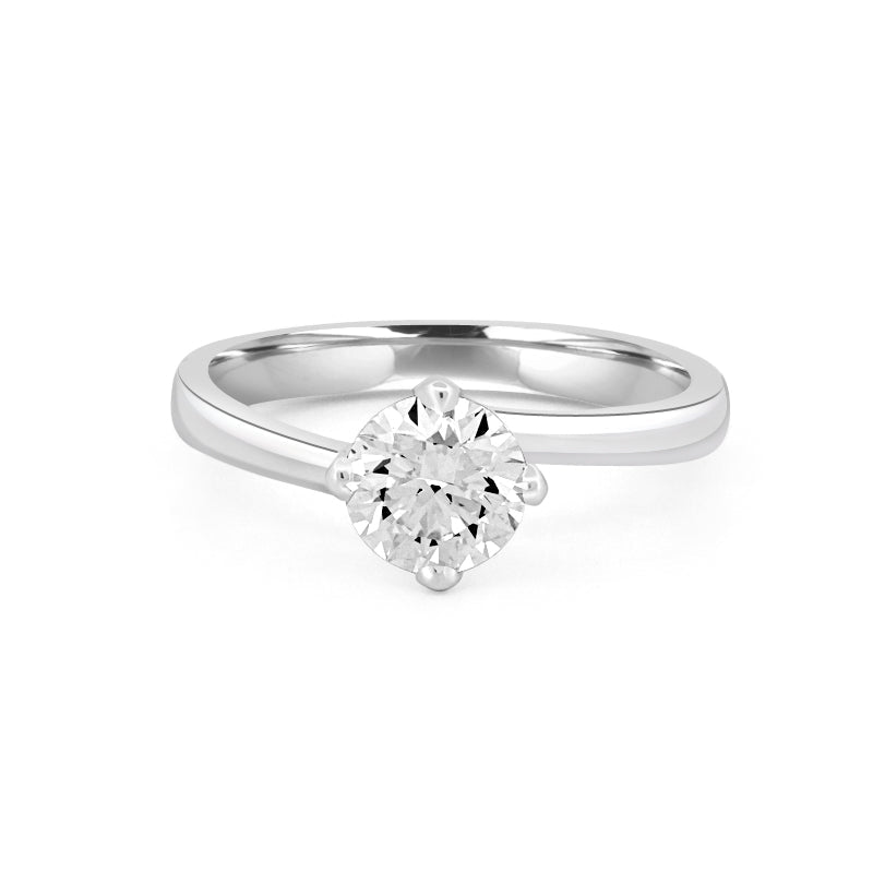 1 CT Round Cut Twist Band Solitaire (LG) - ZIZOV DIAMONDS