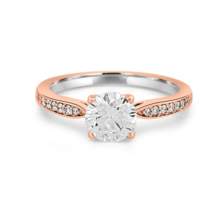 1 CT Round Pavé Solitaire (LG) - ZIZOV DIAMONDS