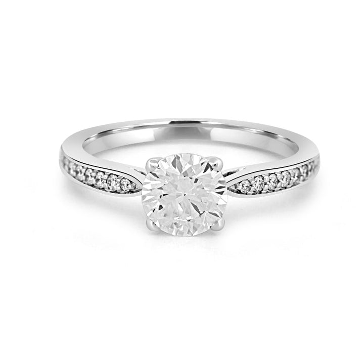 1 CT Round Pavé Solitaire (LG) - ZIZOV DIAMONDS