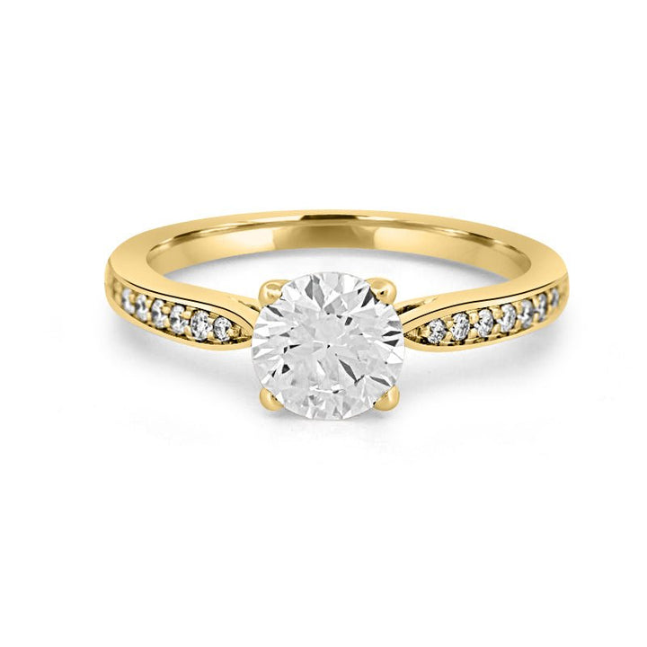 1 CT Round Pavé Solitaire (LG) - ZIZOV DIAMONDS