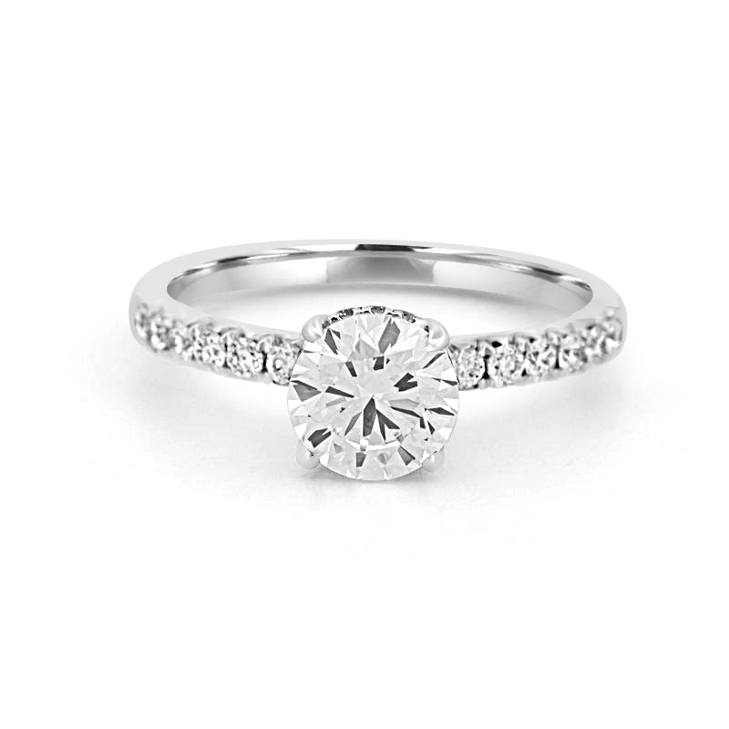 1 CT Under - Halo Brilliant Cut Pavé Solitaire (LG) - ZIZOV DIAMONDS