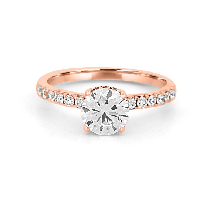 1 CT Under - Halo Brilliant Cut Pavé Solitaire (LG) - ZIZOV DIAMONDS