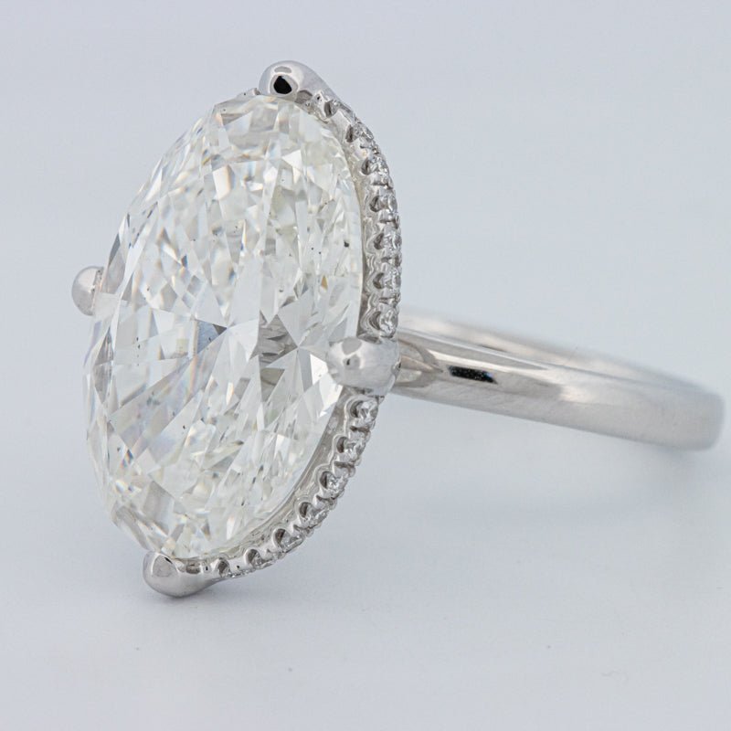 10 CT ''East - West" Halo Solitaire (LG) - ZIZOV DIAMONDS