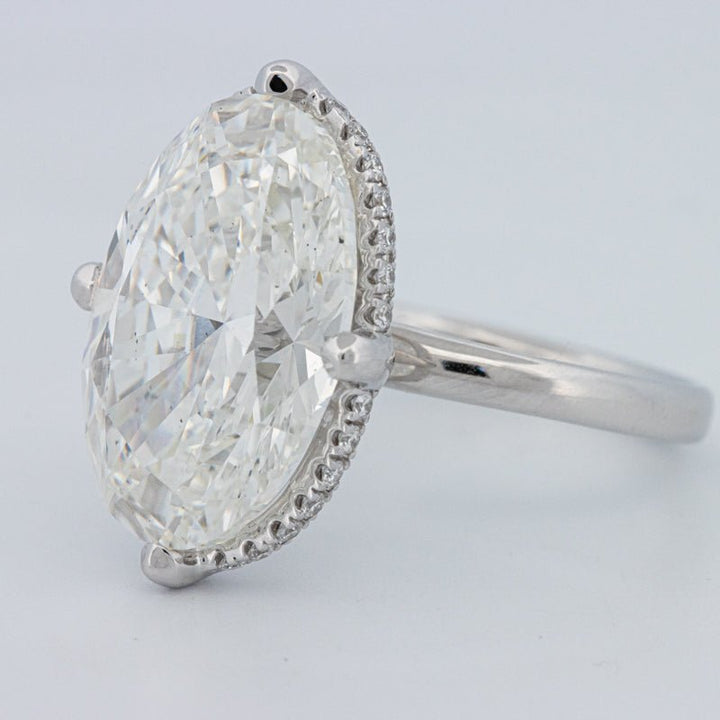 10 CT ''East - West" Halo Solitaire (LG) - ZIZOV DIAMONDS